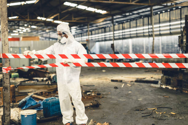 Professional Biohazard technician working in Mathis, TX